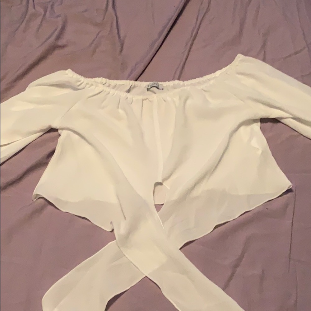 See Through Tie Up Crop Top